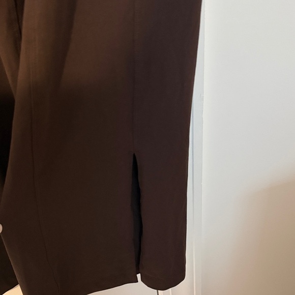 These Three Butter Soft High Waist Flare Leggings w front slits - Espresso - Picture 6 of 7